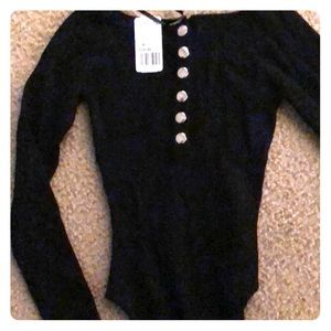 BNWT off the shoulder black body suit